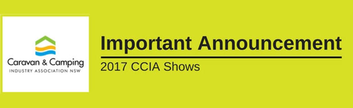Important Announcement About 2017 CCIA Shows