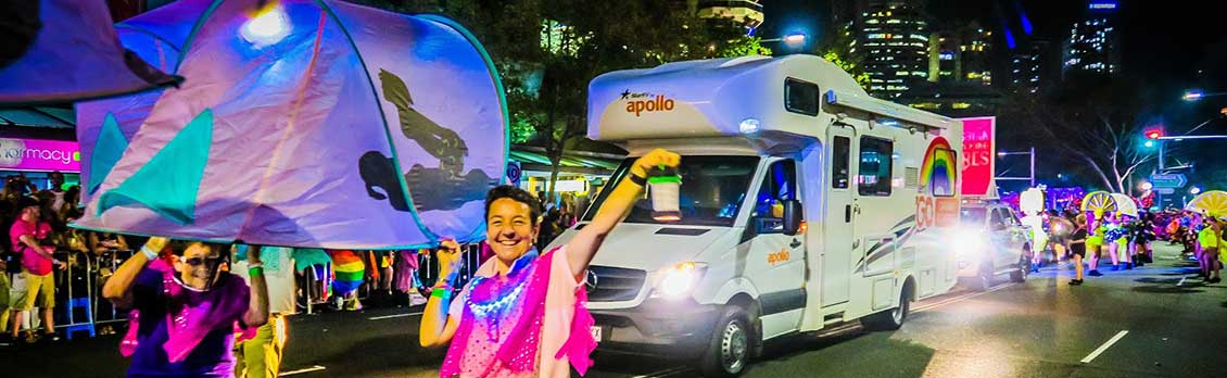 Promoting Caravan & Camping at 2018 Sydney Mardi Gras
